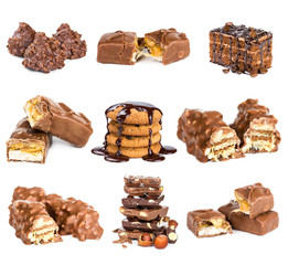 Set of chocolate dessert
