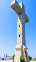 Cross on the observation deck. Mount Filerimos. Rhodes. Greece