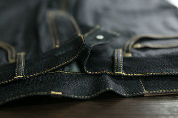 Selvedge denim jeans closeups