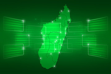 Madagascar Map World map News Communication green