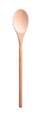 Russian wooden spoon isolated on white background.