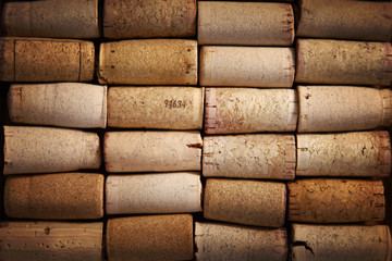 Background image of different wine corks