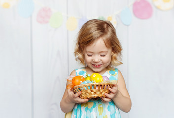girl holding Easter basket
