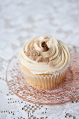 Vanilla Cupcake with Cream Cheese Frosting and Cinnamon