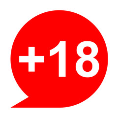 Icono texto +18