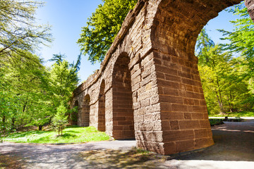 Old part of aqueduct in Bergpark near Kassel