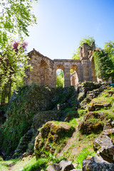 Fototapeta na wymiar Old aqueduct ruins in Bergpark Kassel Germany