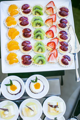 Small and cute wedding dessert on reception