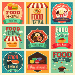 Obraz premium food festival icons