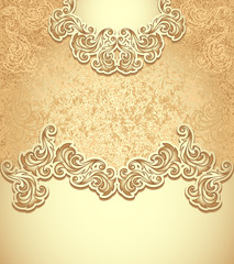 Template vintage background gold