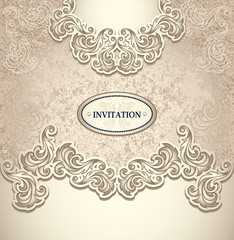 Template vintage background pearly beige