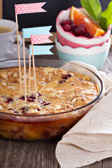 Festive pie with cranberry and orange