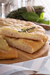 Traditional yeast flatbread with potato
