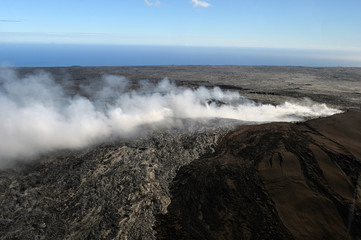 Aerial view of Kilauea volcano in Big island, Hawaii-13