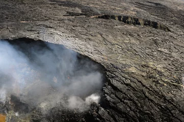 Keuken foto achterwand Vulkaan Luchtmening van Kilauea-vulkaan in Groot eiland, Hawaï-3