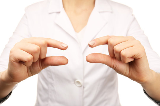 Female hands gesture, closeup