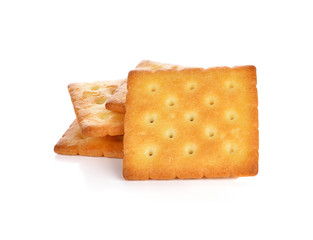 cracker biscuit isolated on white background