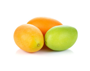 Marian plum fruit isolated on white background