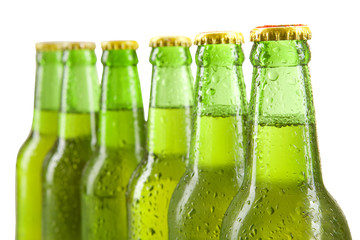Cold alcohol drink in the bottles