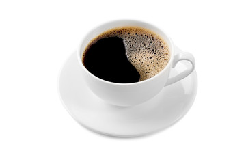 Cup of coffee isolated on white