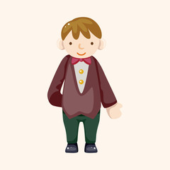 waiter theme elements vector,eps