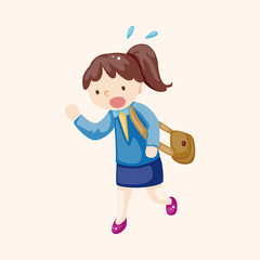 Office worker theme elements