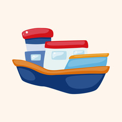 Transportation boat theme elements