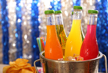 Prepared table with drink for party