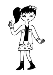 Cute Girl Cartoon