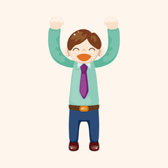 Office workers theme elements