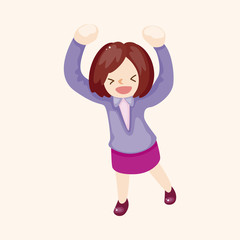 Office workers theme elements