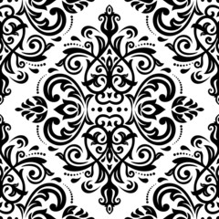 Fototapeta premium Damask Seamless Vector Pattern. Orient Background