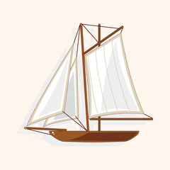 Transportation boat theme elements