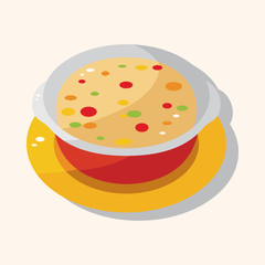 Corn chowder soup theme elements