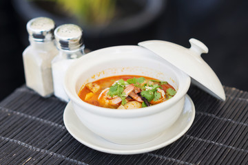 tom yam kung spicy thai prawn soup