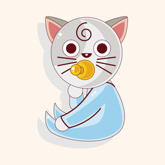 cat cartoon theme elements