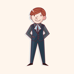 boy man cartoon theme elements