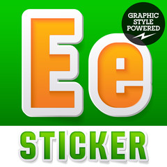 New fresh spring font. Letter E