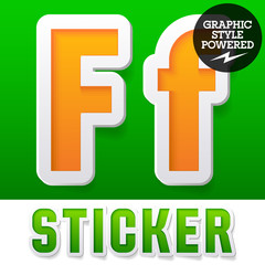 Obraz premium New fresh spring font. Letter F