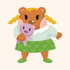 bear cartoon theme elements