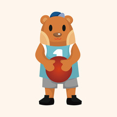 bear cartoon theme elements