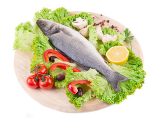 Fresh seabass with tomato