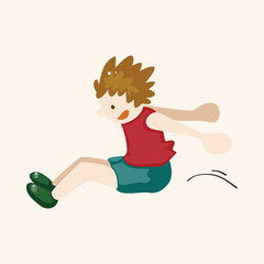 Track and field athletes theme elements vector,eps