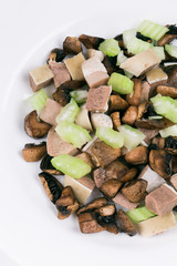 Delicious salad with beef tongue