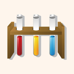 Test tubes and beakers theme elements