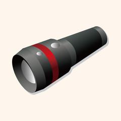 camping flashlight theme elements