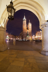 City of Krakow in Poland by Night