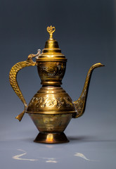 hammered brass teapot India