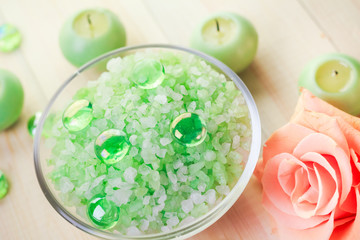 Salt bath wellness session