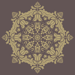 Floral Vector Pattern. Orient Abstract Background